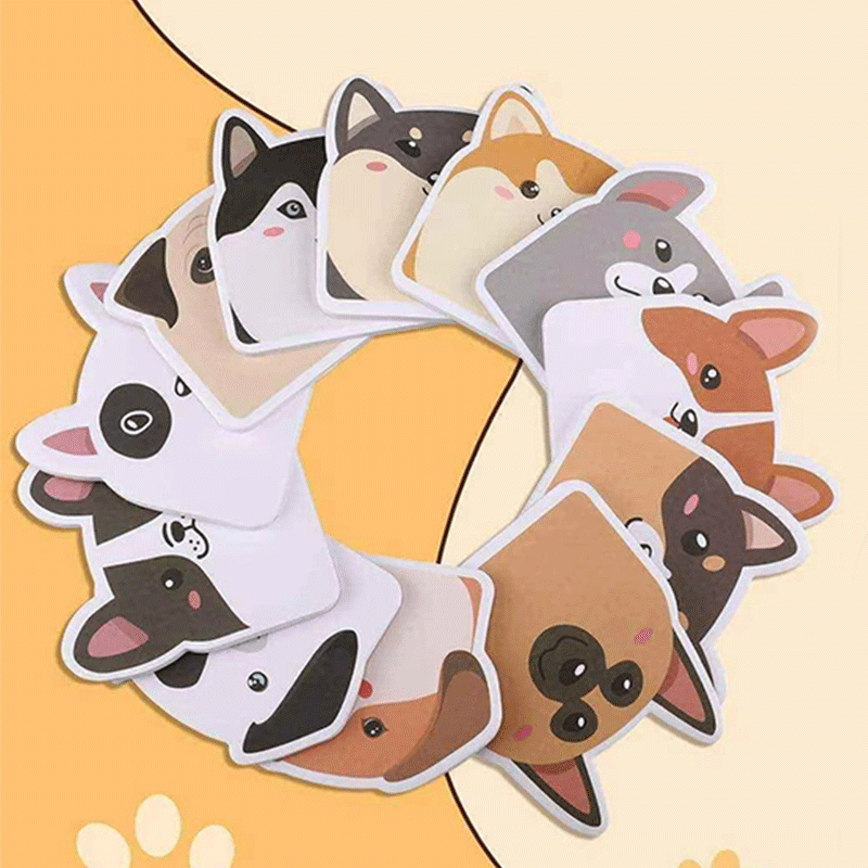 Almohadilla de notas adhesivas con forma de perro