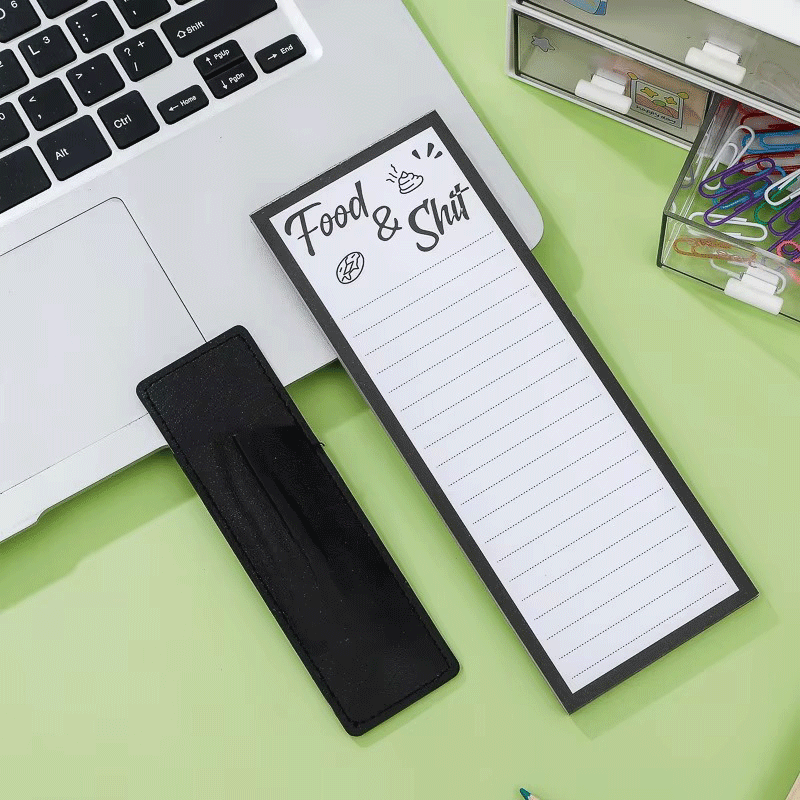 Bloc de notas magnético con portalápices Memo Pad para refrigerador