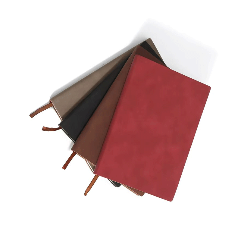 Marcador para portátil de tapa blanda de PU liso y liso A5
