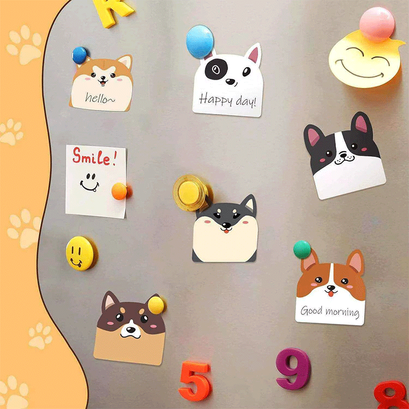 Almohadilla de notas adhesivas con forma de perro