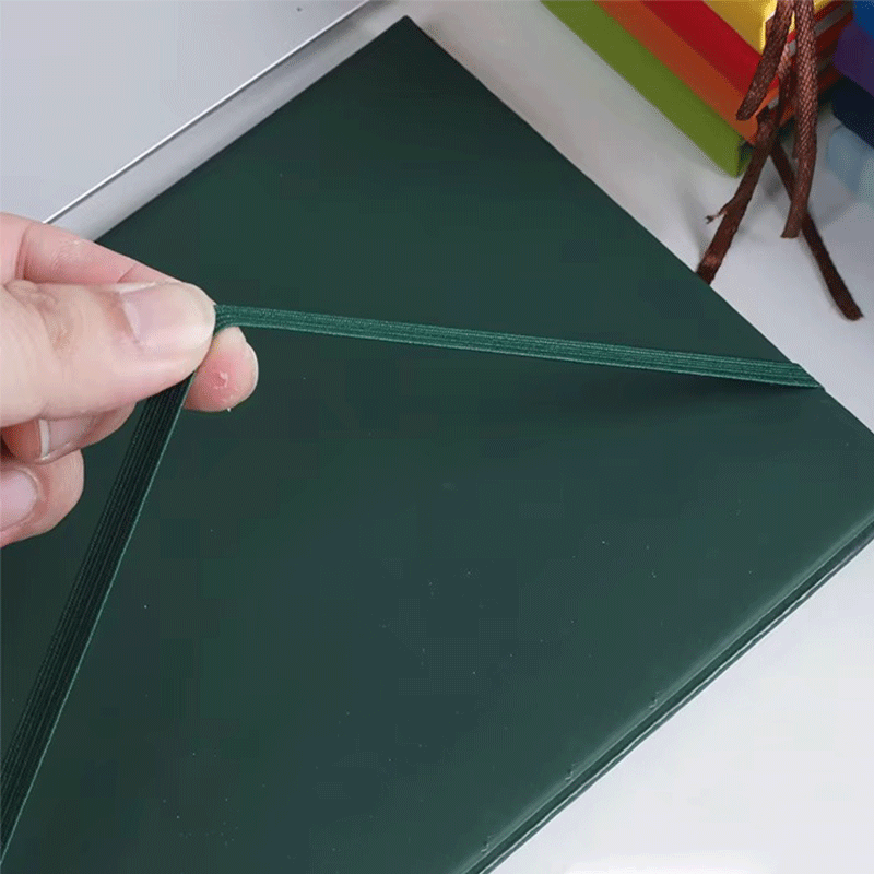 Marcador para portátil de tapa dura con encuadernación elástica de PU A5 A6